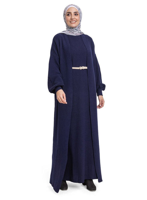 Medieval Blue Dress Knit Suit - Khotwh